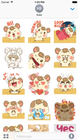 Colla the happy hamster for iMessage Sticker(圖3)-速報App