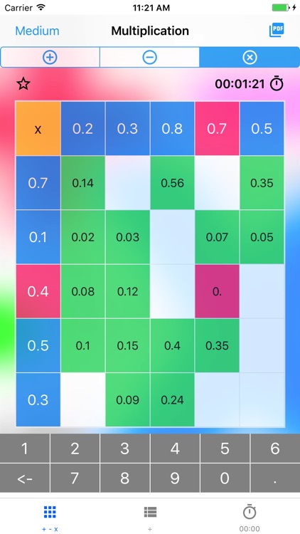 Kids Math Grids - Decimals