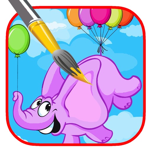 Coloring Page Game Elephant Version Icon