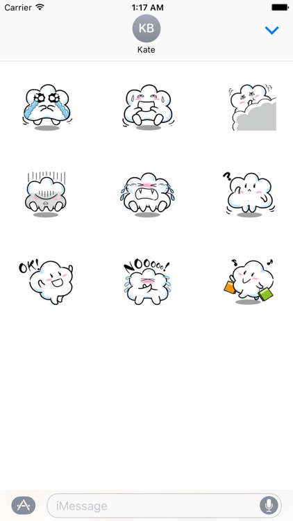 Cute Cloud Emoji Stickers