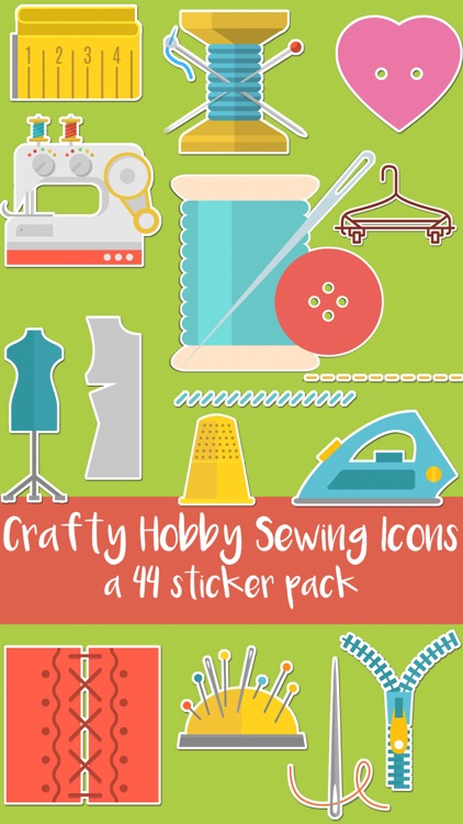 Crafty Hobby Sewing Icons Sticker Pack