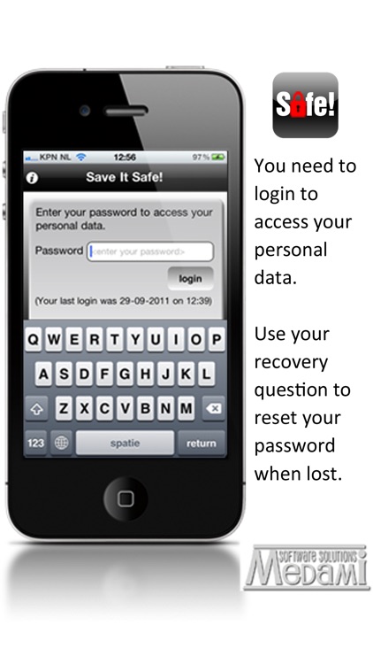 SaveItSafe! Save your personalinfo secure and safe