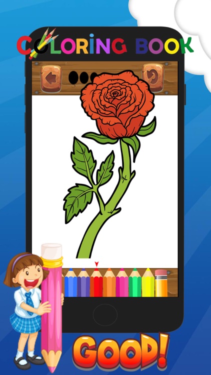 Flower Crayon Coloring Pages Game For Kindergarten