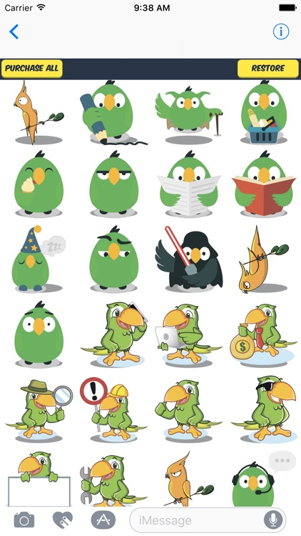 Parrot Stickers - 90+ Parrot Emoji Sticker Pack