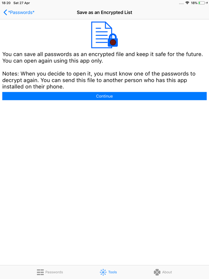 Passwords Select  Paste