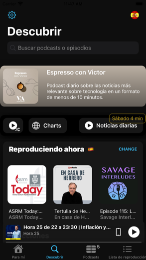 Pods- Podcast Player captura de pantalla 3