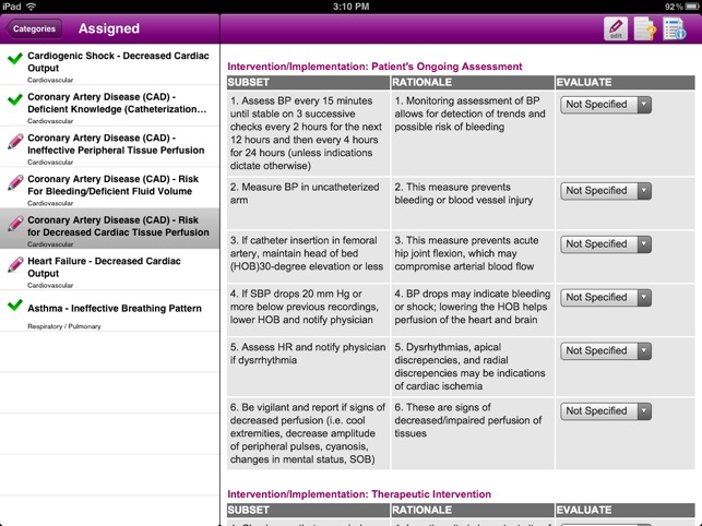 PEPID Nursing Care Plan