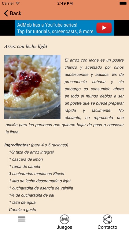 Recetas de Postres Dietéticos