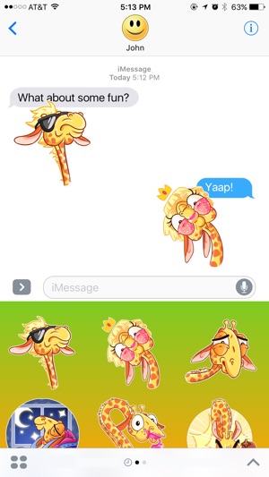 Funny Little Giraffe Stickers(圖2)-速報App