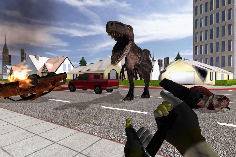 VR Dinosaur Hunter: City Dino Survival Game 3D screenshot 3