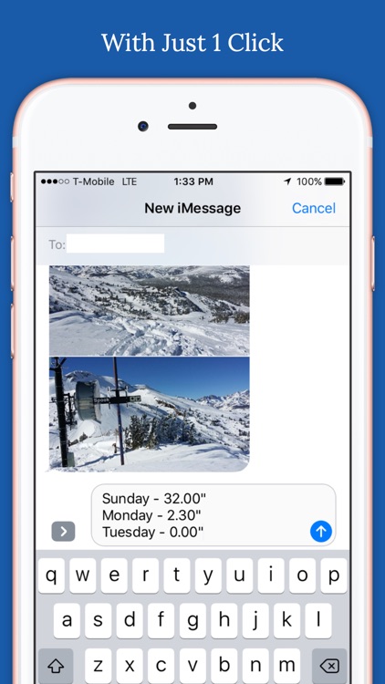 Snow Forecast - three day snowfall reports