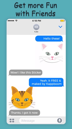 Cute Cat Face Emojis by Kappboom(圖2)-速報App