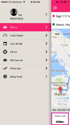 FCLASS gọi xe