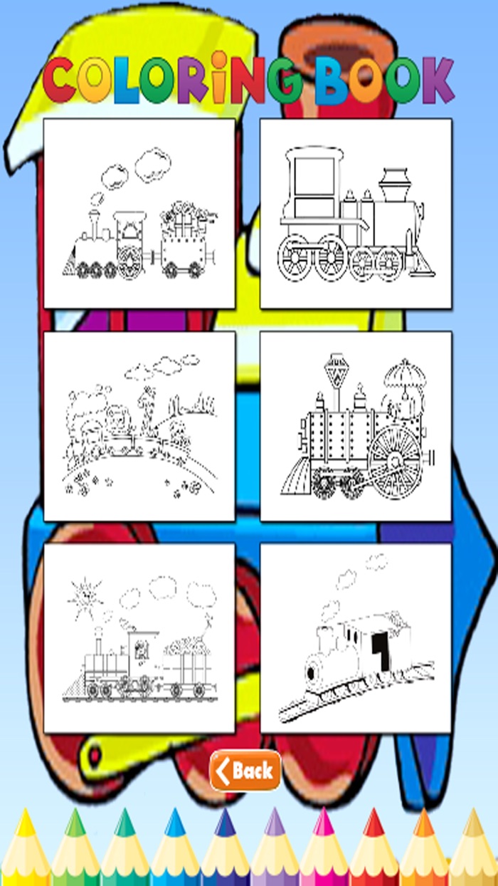 Train Coloring Book - Activities for Kid