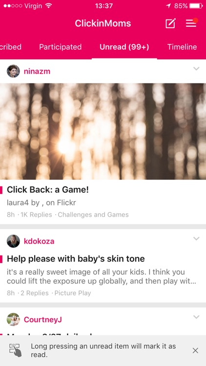 Clickin Moms Member Forum App
