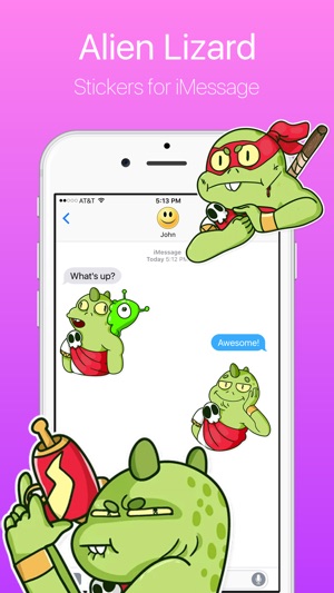 Alien Lizard Stickers