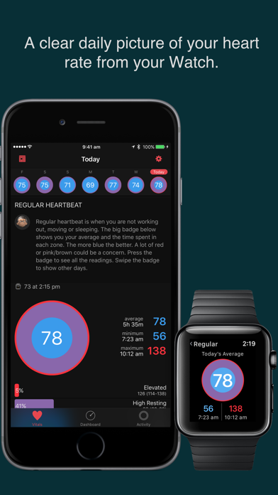 HeartWatch. View & get notified about heart rate data captured on your watch. Screenshot 2