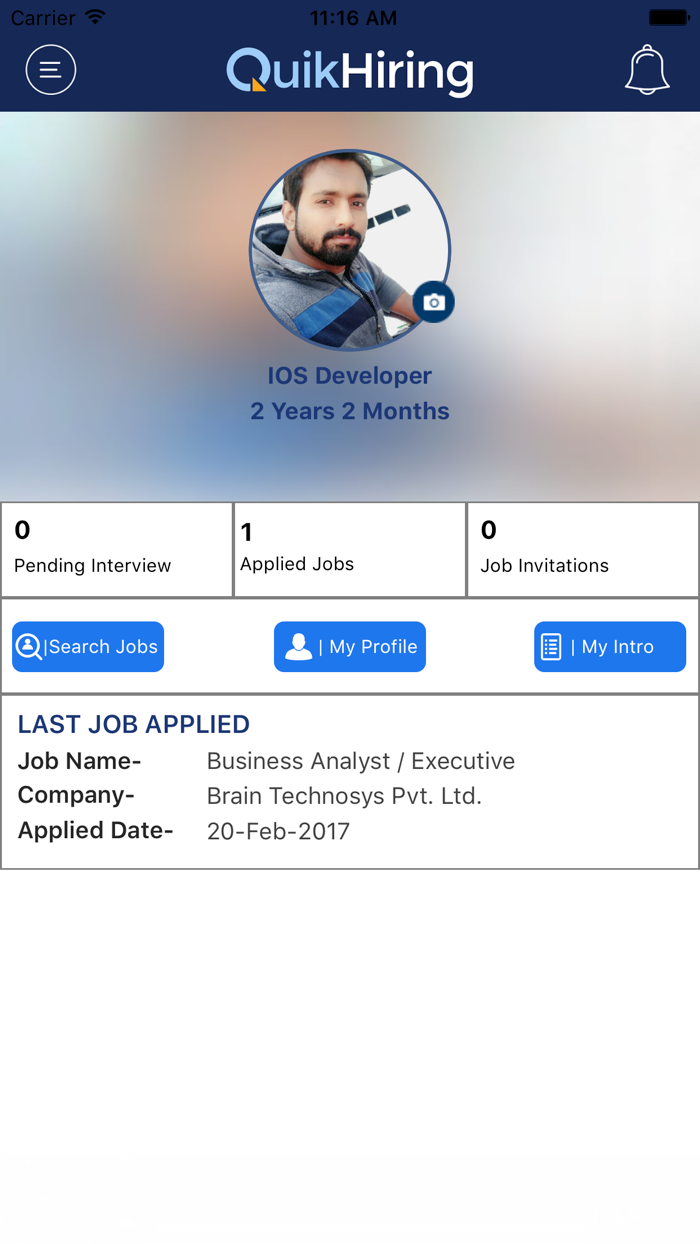 QuikHiring Job Search Video CV