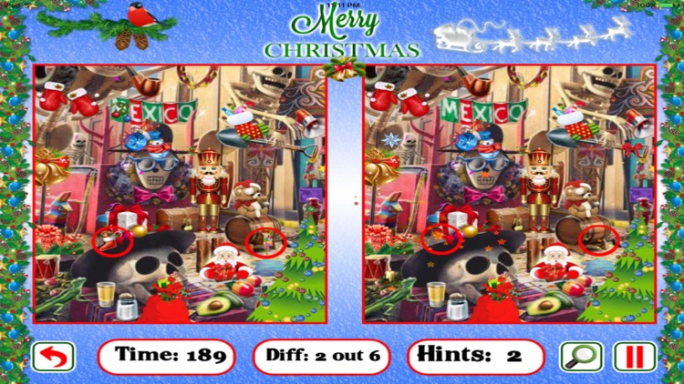 Free Hidden Objects:Christmas Find The Difference