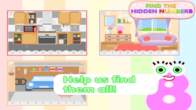 Find The Hidden Numbers - Learning Game For Kids(圖2)-速報App