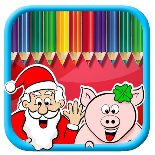 Coloring Book Santa And Pep Pig Game Version Icon