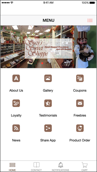 How to cancel & delete Suzi's Sweet Shoppe - Chocolate and more from iphone & ipad 1
