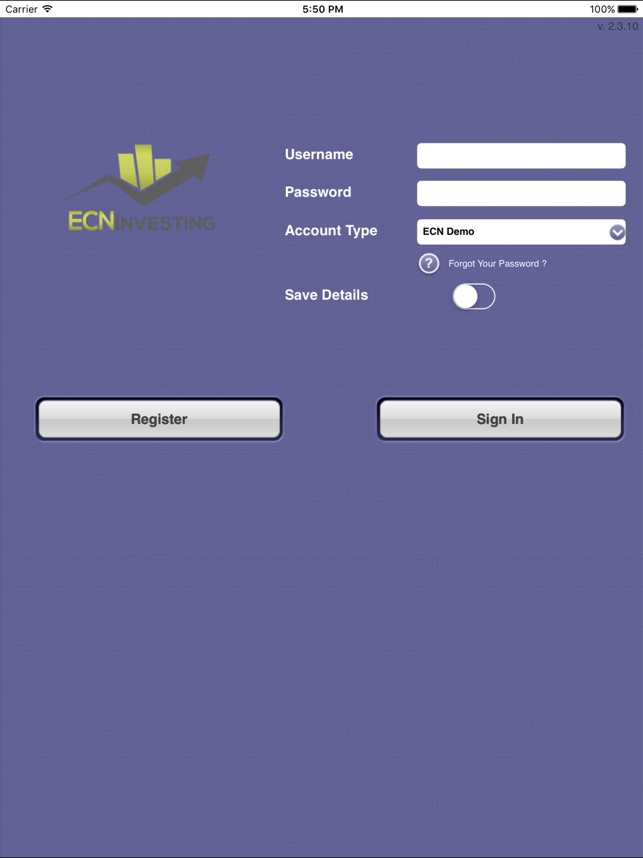 ECN Investing for iPad by ActForex