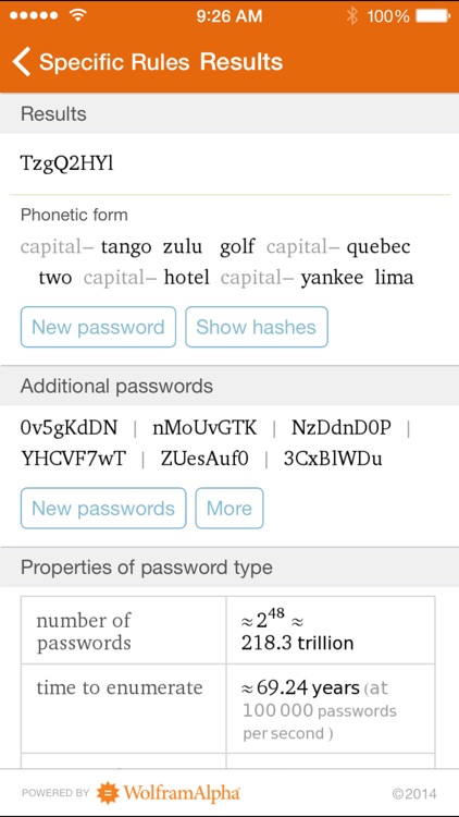 Wolfram Password Generator Reference App screenshot-3