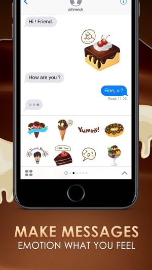 Chocolate Emoticons Sticker for iMessage ChatStick(圖2)-速報App