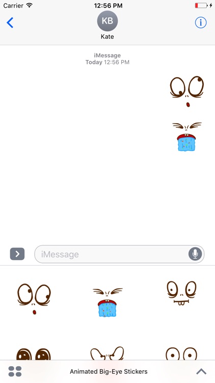 Animated Big-Eye Stickers For iMessage