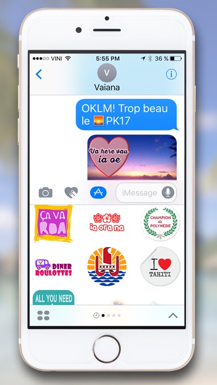 Tahiti Stickers for iMessage