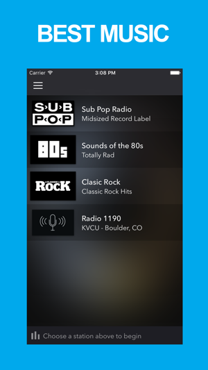 Music radio channel - rock, pop, classic