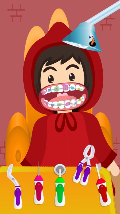 Dentist Doctor Treat Little Girl Red Hood