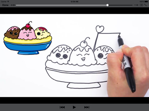 How to Draw Cute Foods for iPad screenshot 4
