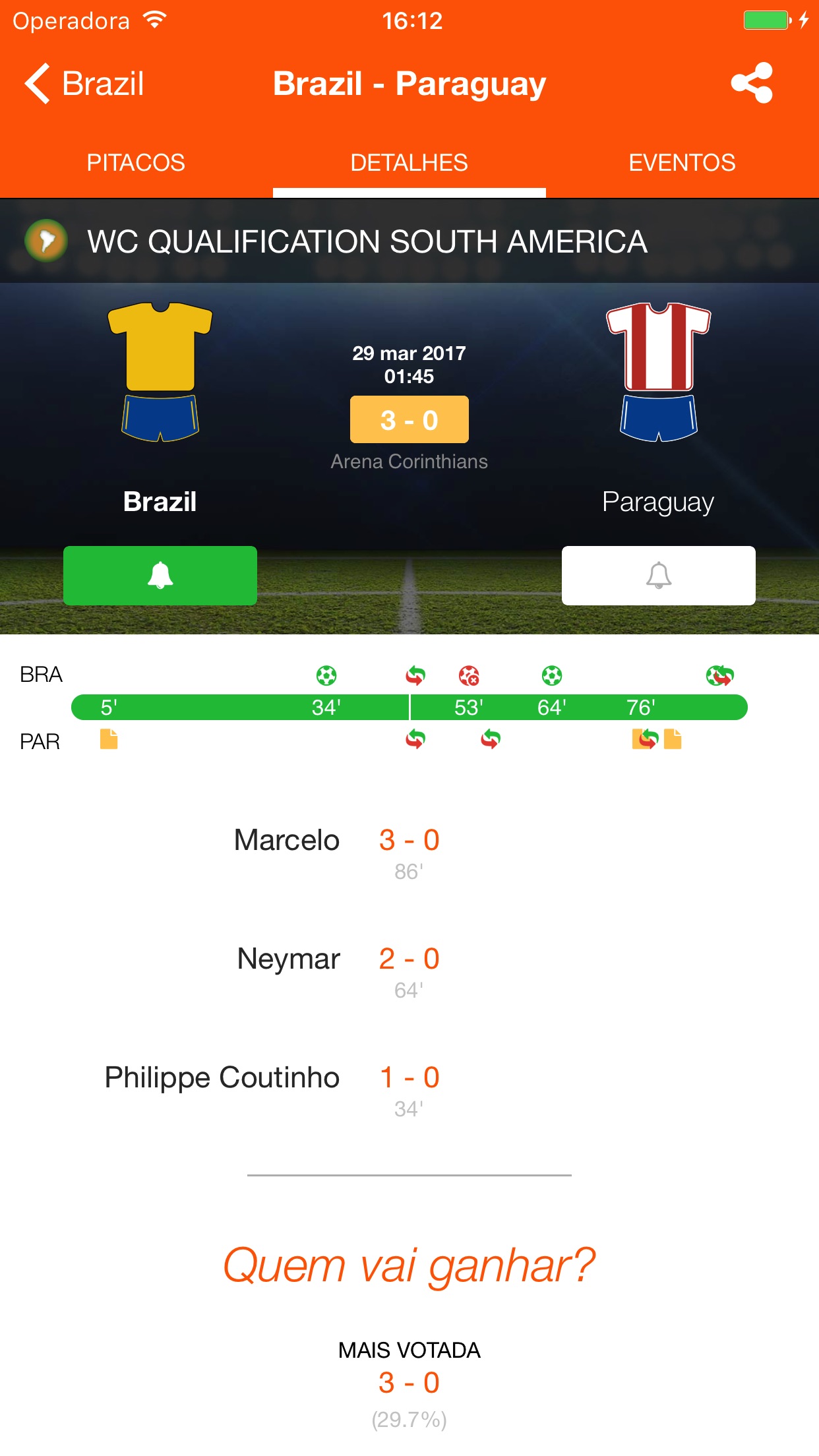 Screenshot do app LiveSoccer - Futebol ao vivo
