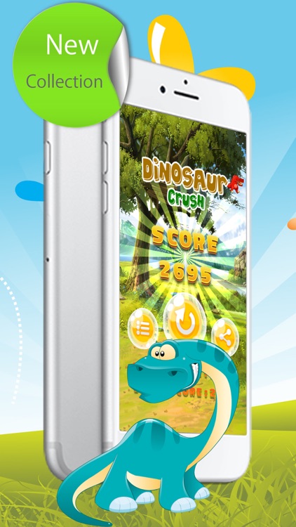 Dinosaur Crush Puzzle Game for kids and baby