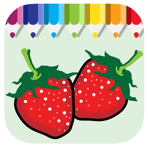 Red Fruits Coloring Book Games For Kids Version Icon