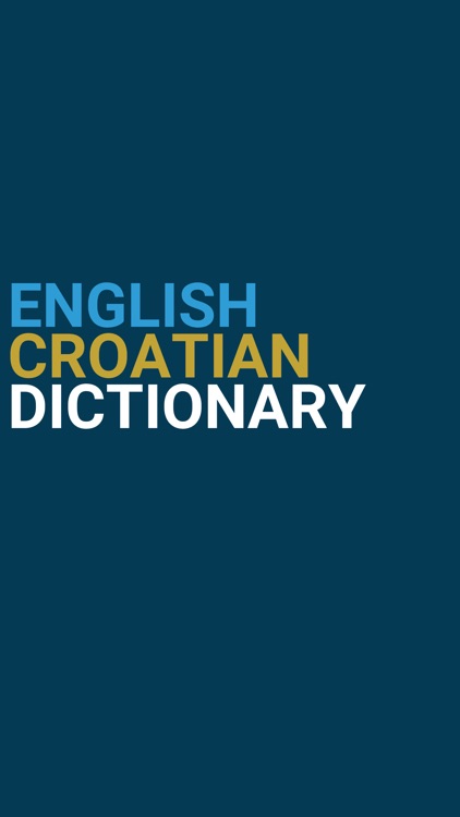 English : Croatian Dictionary