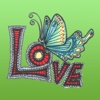 Cute Message From Flower And Butterfly Stickers