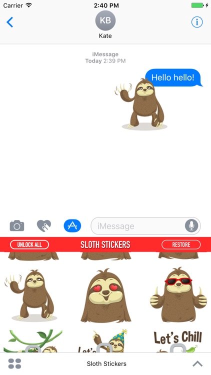 Sloth Stickers