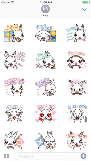 Selena The Lovely Bunny English Stickers(圖1)-速報App