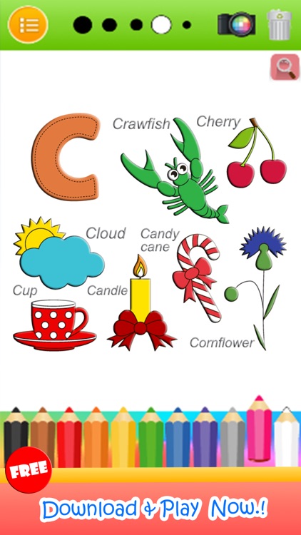 ABC Coloring Book Paint & Draw Page Games For Kids screenshot-4