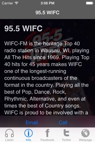 95.5 WIFC screenshot 2