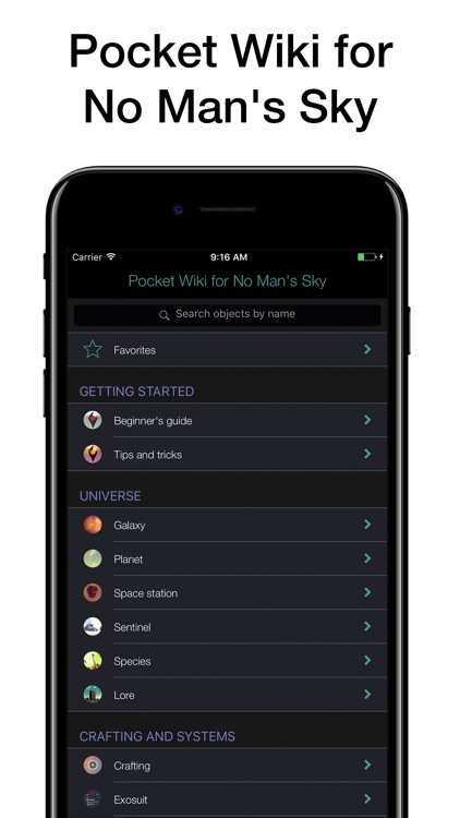 Pocket Wiki for No Man's Sky