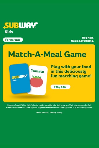 SUBWAY Kids App screenshot 2