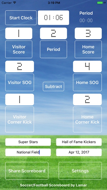 Soccer Football Scoreboard Pro - Game Scorekeeper