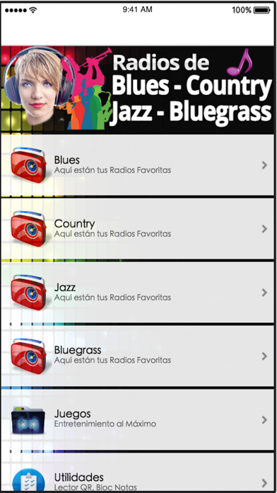 How to cancel & delete Radios de Música Blues Jazz Country & Bluegrass from iphone & ipad 1