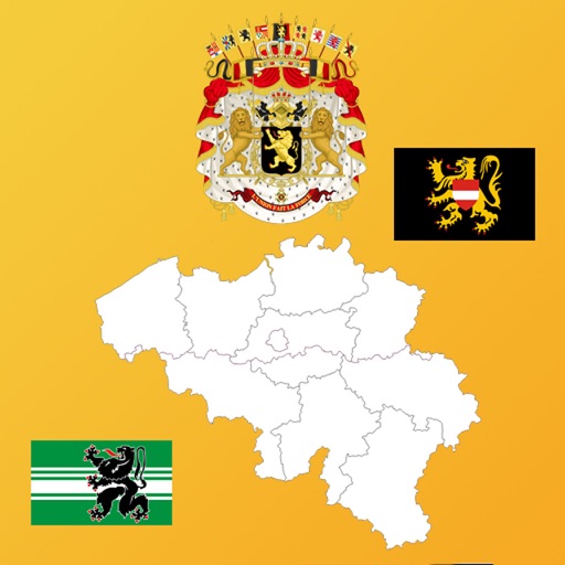 Belgium State Maps, Flags & Info Icon