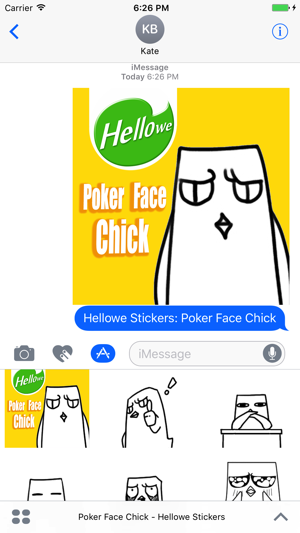 Hellowe Stickers: Poker Face Chick