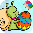 Easter eggs coloring pages for kids - Egg basket